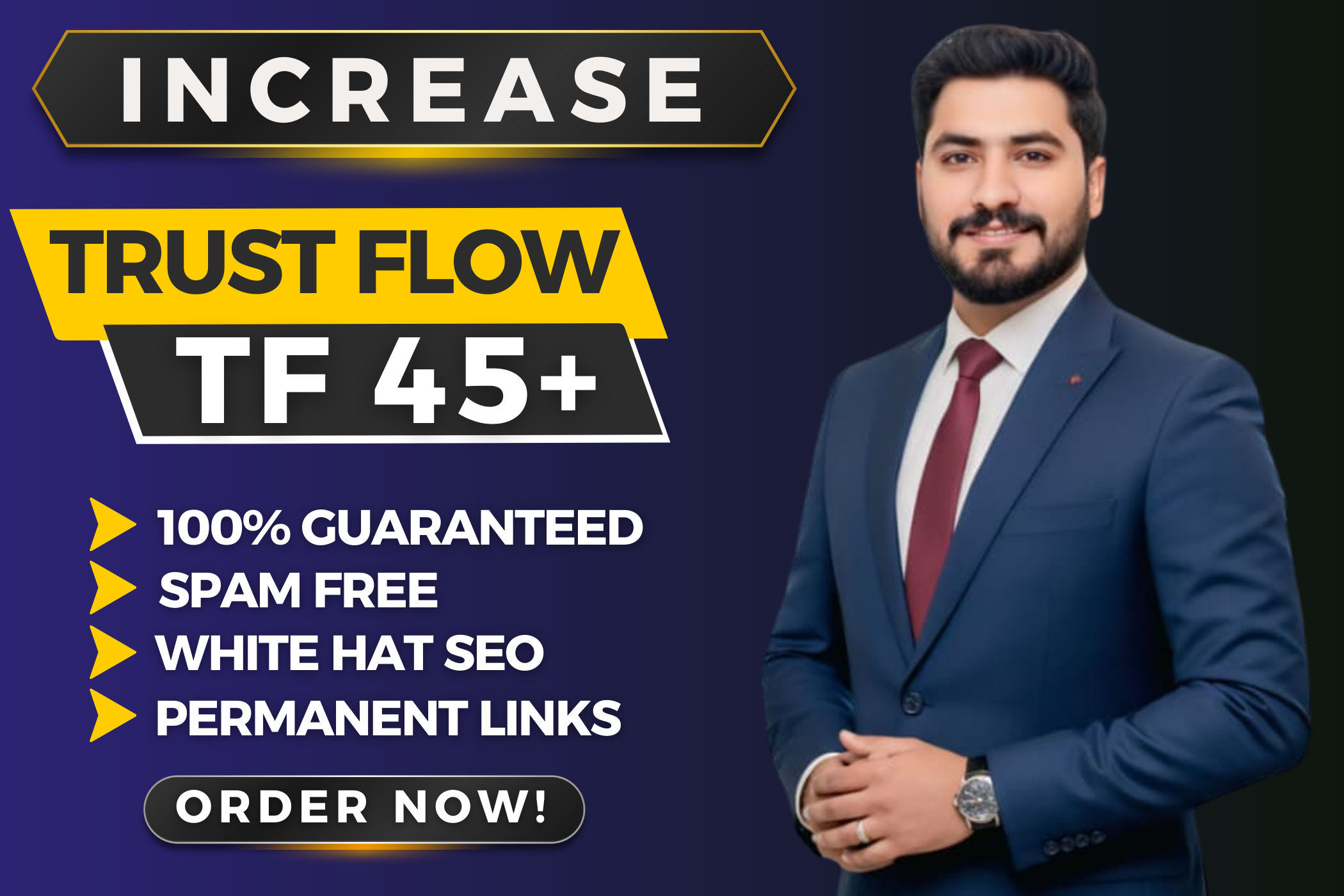I will Increase Majestic Trust Flow TF 45+ of URL Gua...