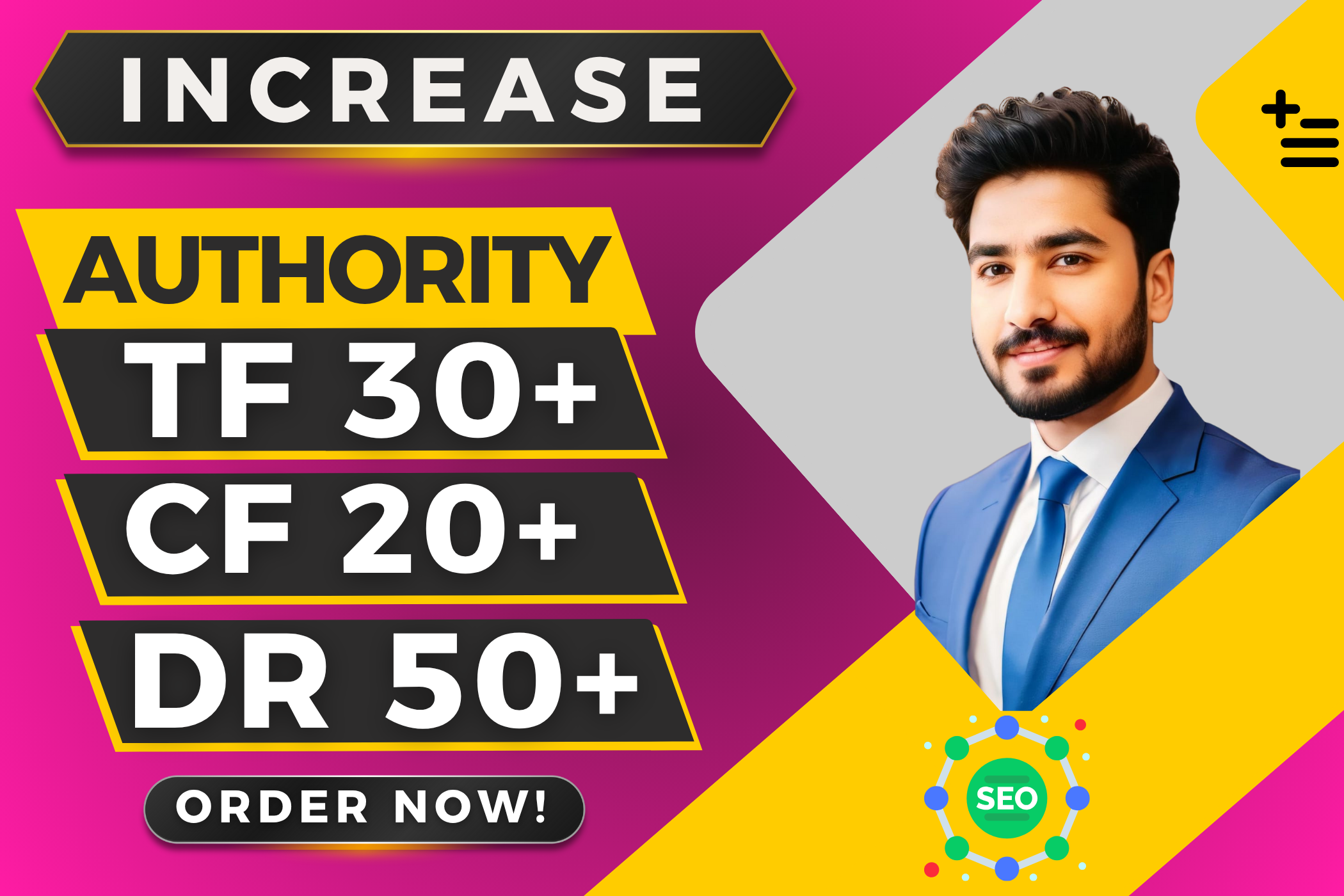 I will Increase DR 50+ CF 20+ and TF 30+ of URL Guara...