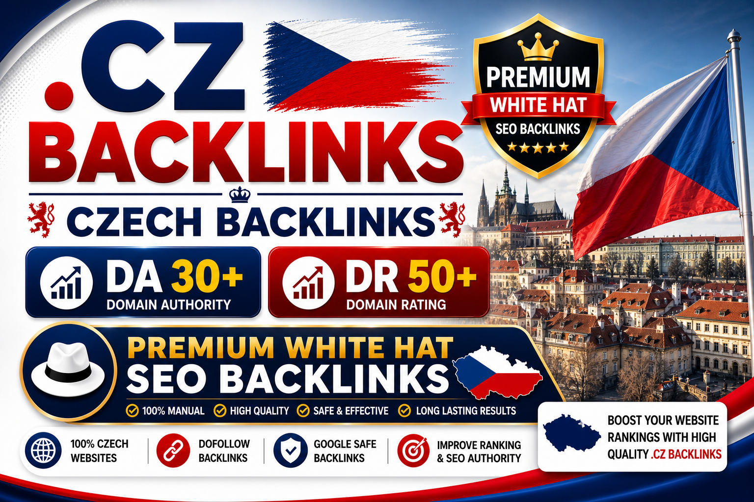 I will create 50 High Quality .cz Czech PBN Backlinks 