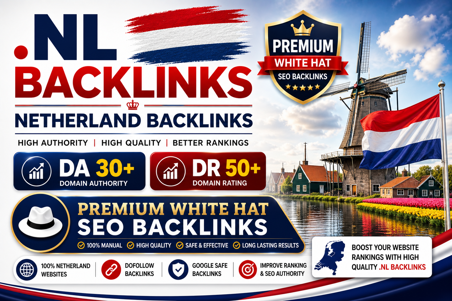 I will create 100 High-Quality .NL Netherland PBN Backlinks 