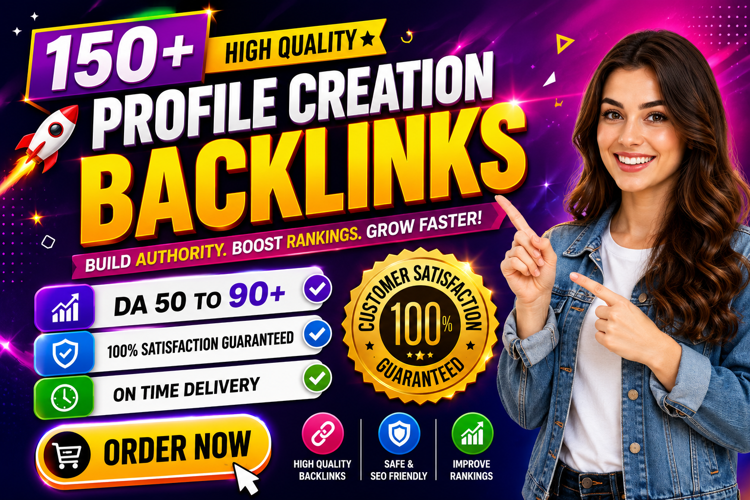 Powerful SEO 150 High Quality Profile Backlinks on DA...