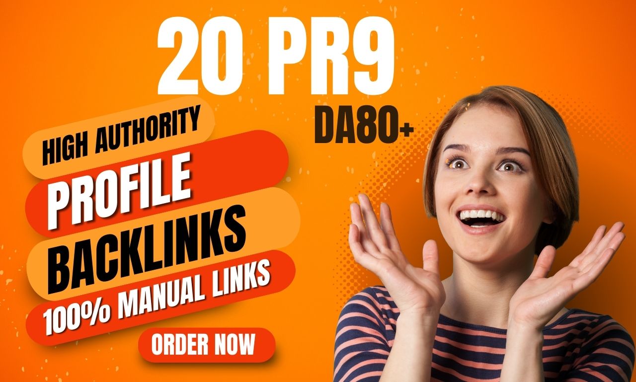 I will Do 20 PR9 Top 80+DA Trusted Authority SEO Backlinks For your Website
