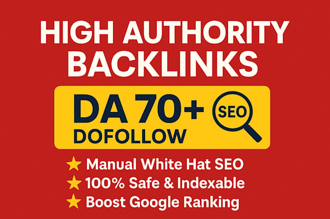 Get 50 High Authority Dofollow Backlinks 