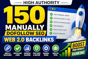 Get 150 Blog 2.0 Backlinks with 50% indexing guarantee 