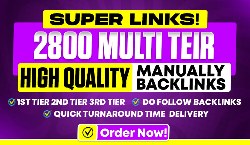 Rank Your Website With 2800 Multi-Tier SEO Backlinks 3-Tier Link Building Pyramid