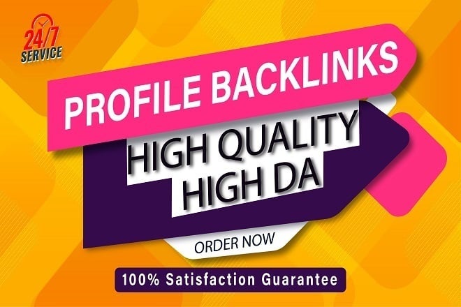 Get 300 High DA Profile Backlinks 