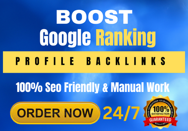 I will 150 SEO manual Profile backlinks high da authority link building service for Google ranking 