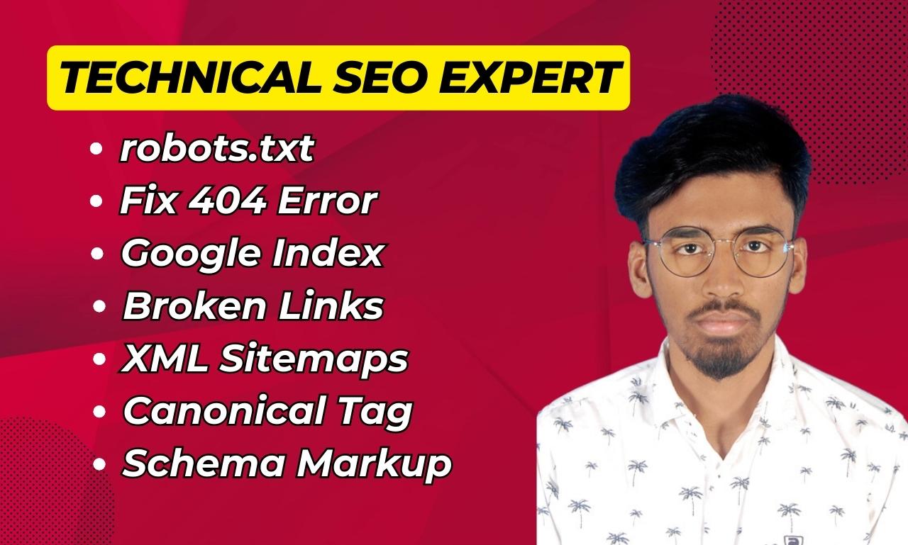 I will fix 404 errors, Broken Link and set up Google...