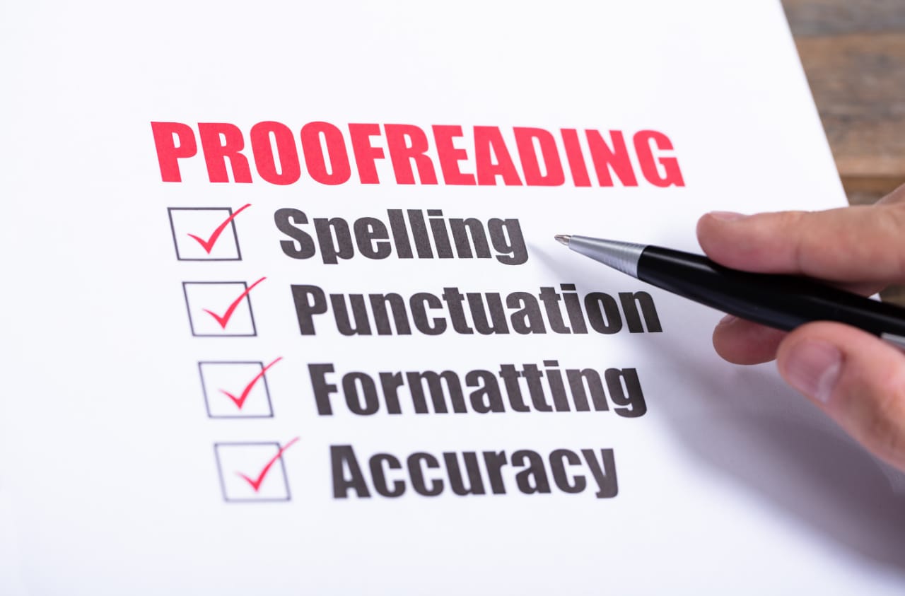 proofreading, spelling , grammar, punctuation checking and editing your article