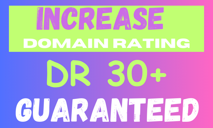 I will increase ahrefs DR domain rating 30+ using seo...