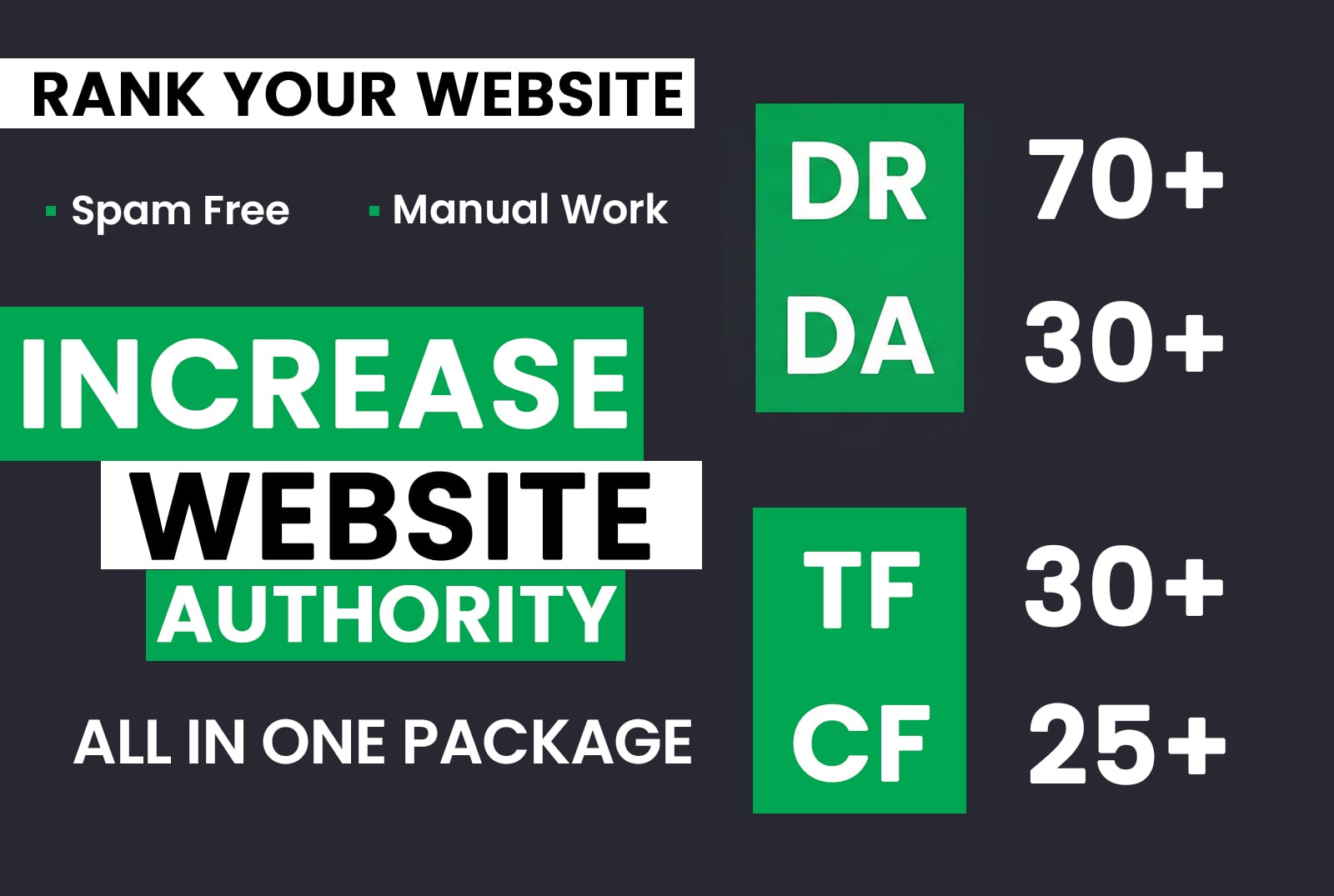 Increase Ahrefs DR 70+ MOZ DA 30+PA 30 + Majestic TF ...