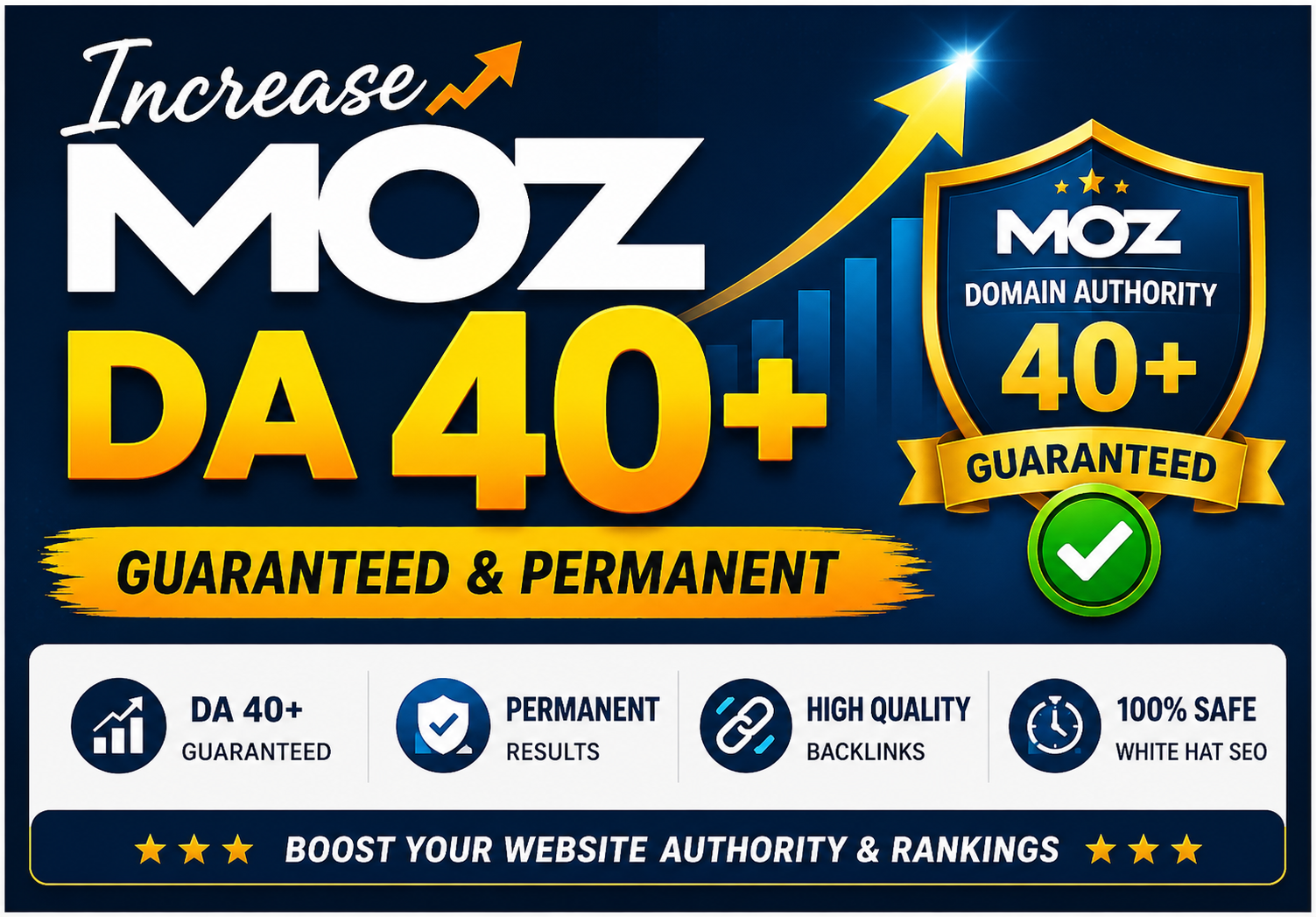Get Permanent MOZ DA 40 of Any Website with Guaranteed Result or Get Money Back 