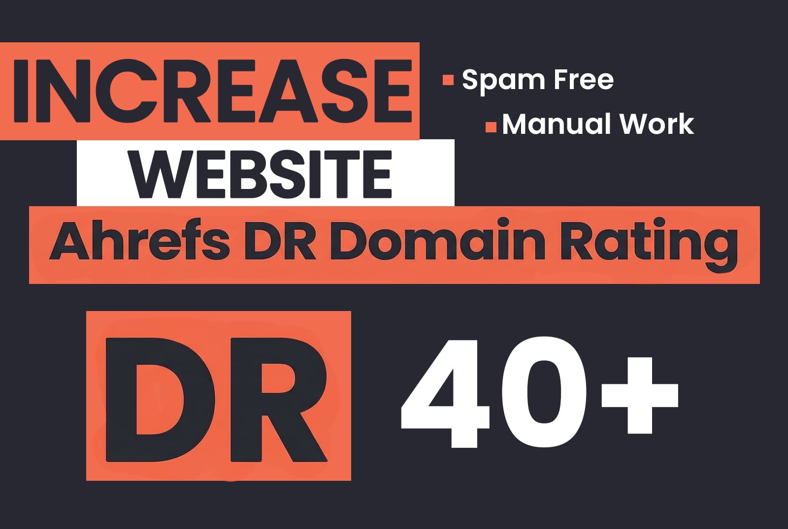Increase Ahref dr 0 to 40 Guranteed result or money b...