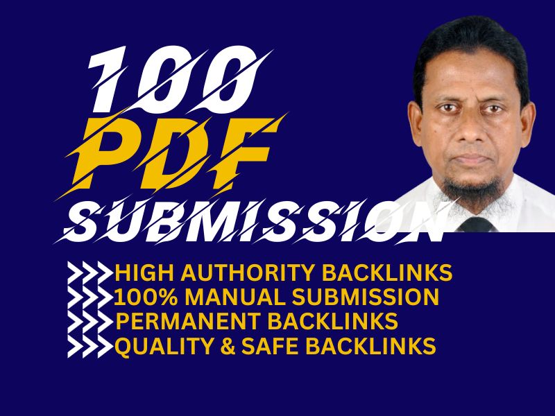 I will Submit 100 PDF file submissions for do follow backlinks