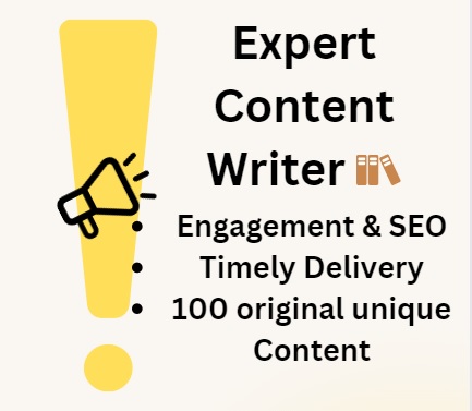  i will be your expert Content Writer 