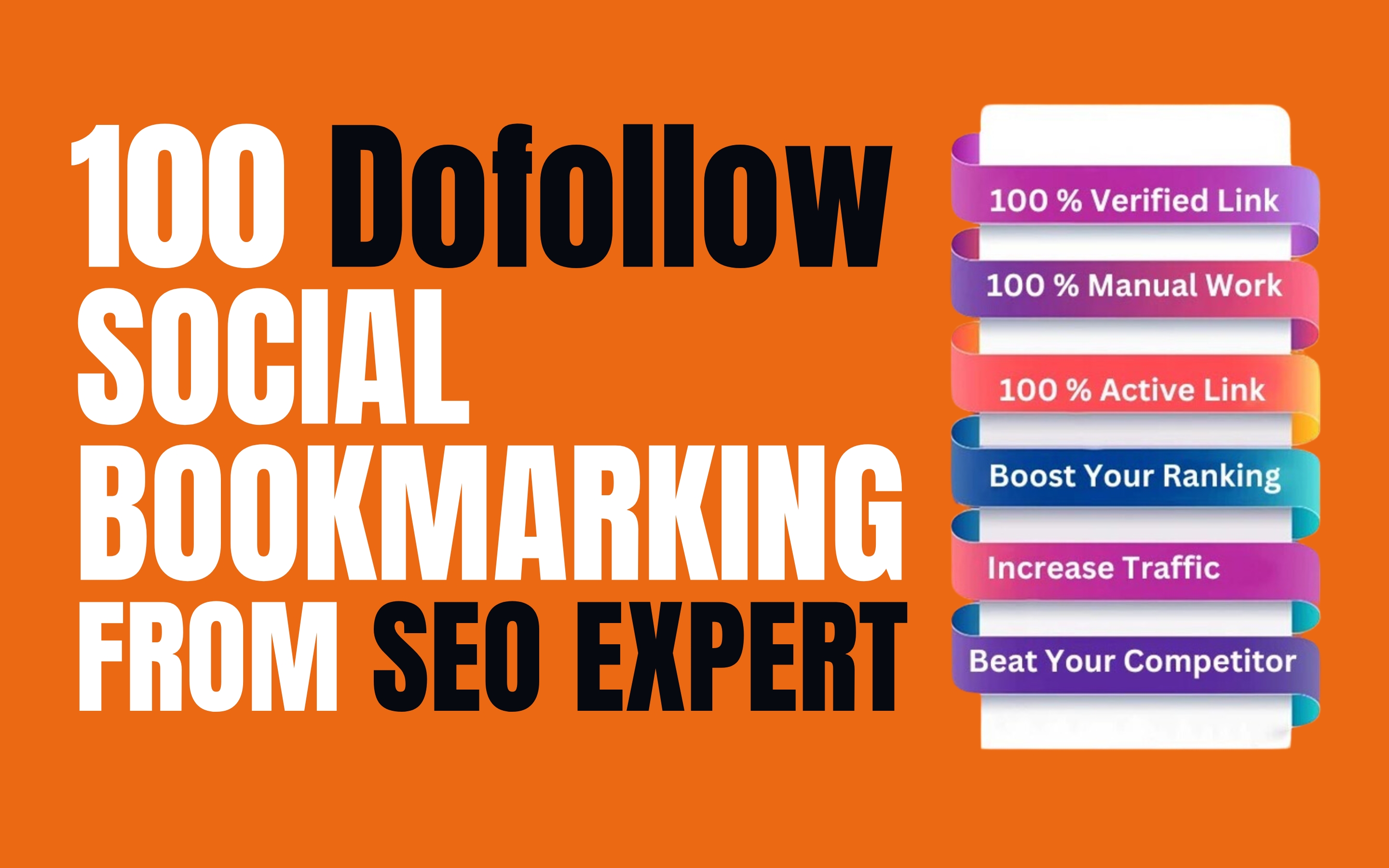 Live 100 Unique Domain Dofollow Bookmarking Backlinks