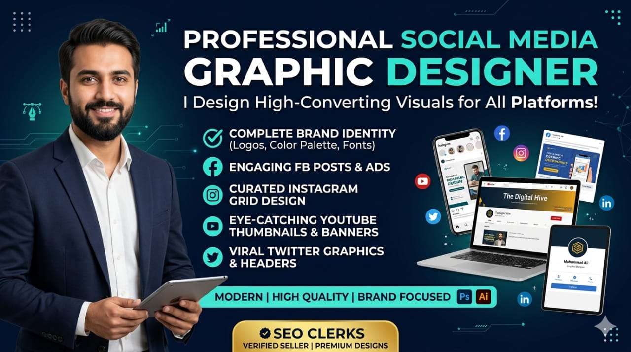"Create 30 Custom Designs for All Media Platforms"