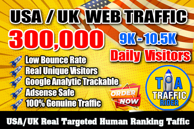 Drive 300K Organic Website Traffic for SEO Boost