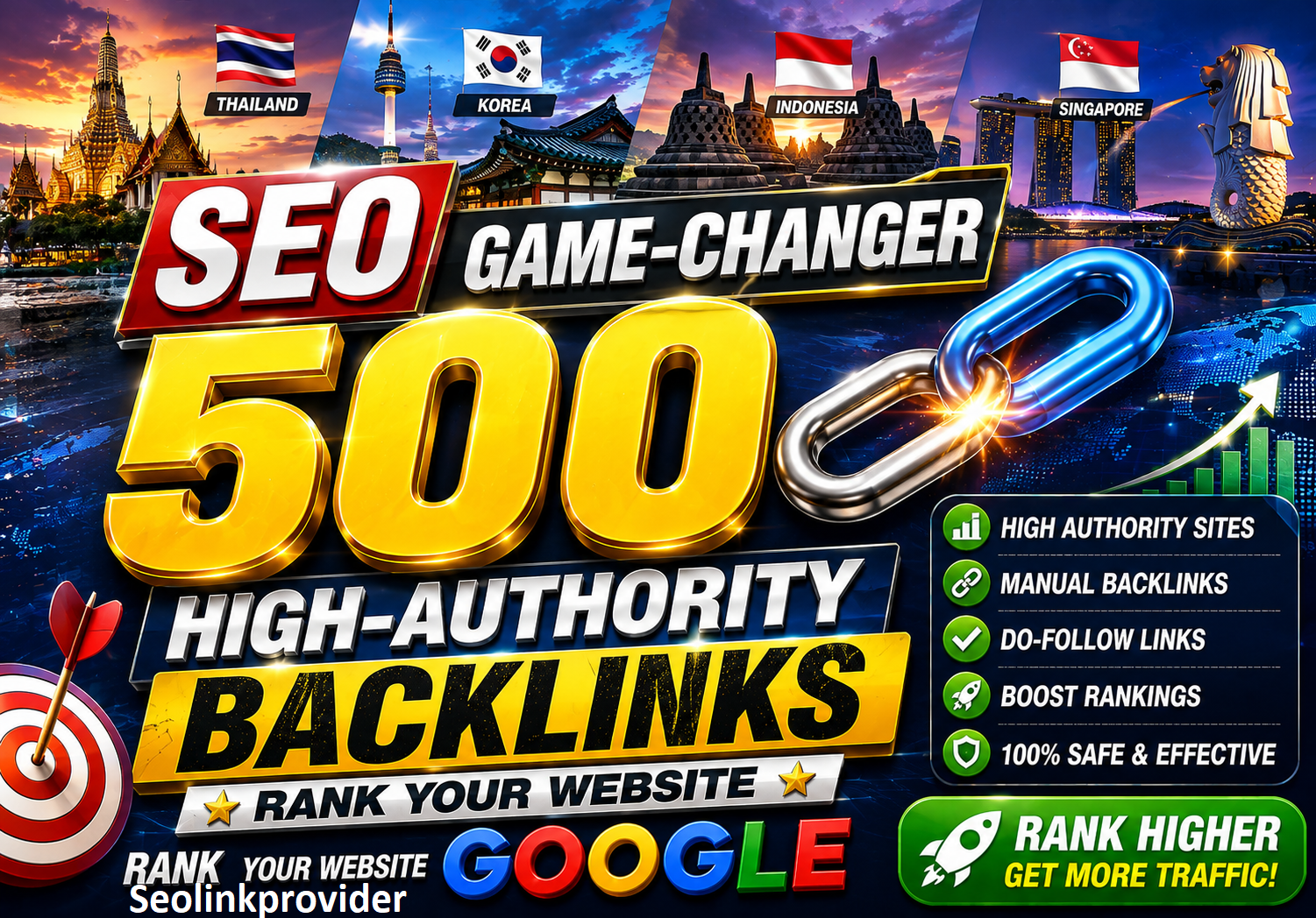 SEO GAME-CHANGER 500 High-Authority Backlinks for Lig...