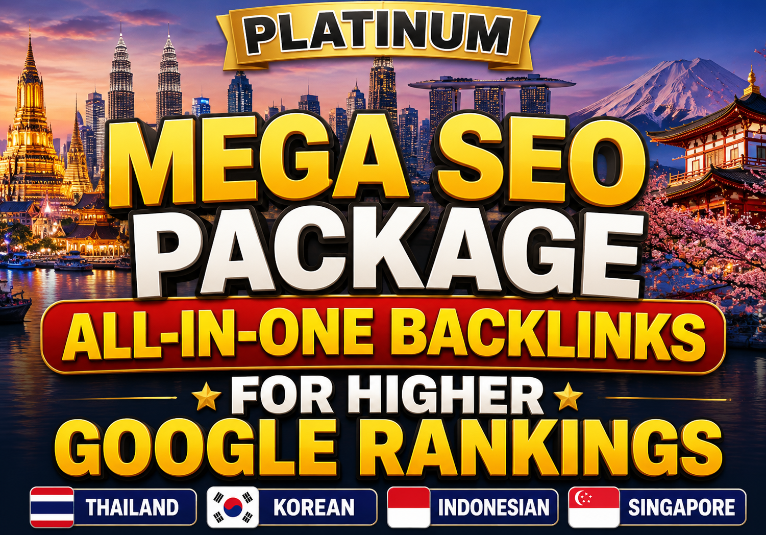 Platinum MEGA SEO Package &ndash; 400 All-in-One Backlinks for Higher Google Rankings