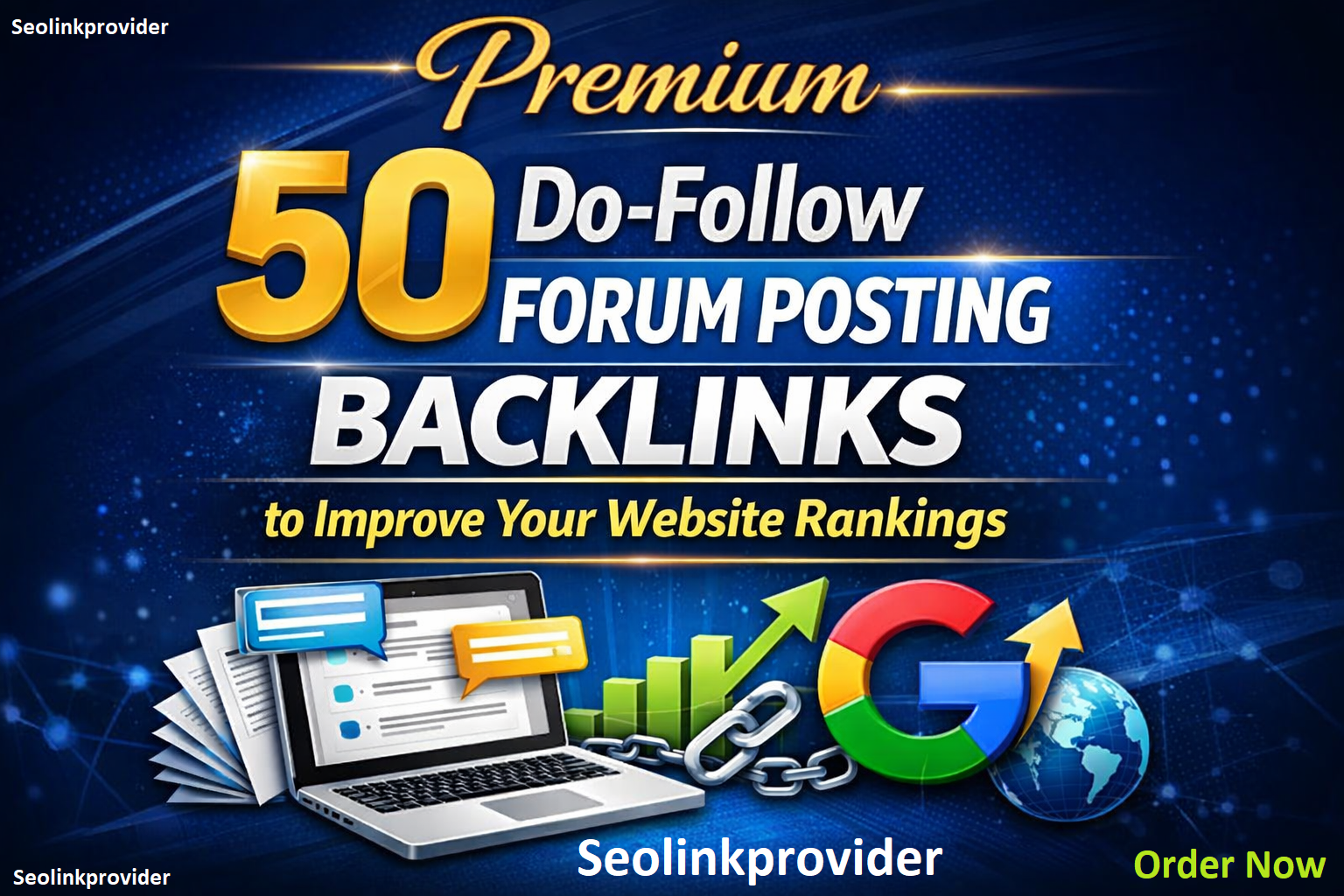 Premium 50 Do-Follow Forum Posting Backlinks to improve Your Website Rankings