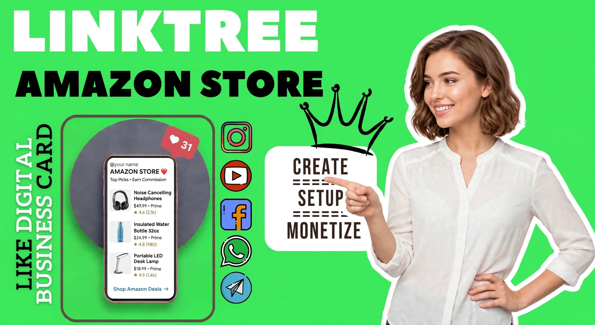 Design Custom Linktree Affiliate Storefront BioLink Landing Page