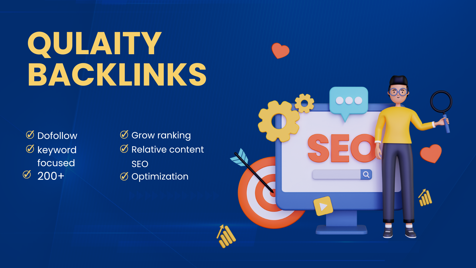 I will Create 220+ Qualiy Backlinks with Keyword focused 