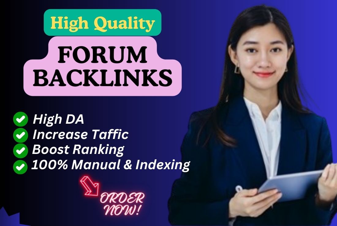  I will provide you 50 high-quality Forum Posting Backlinks from high DA websites