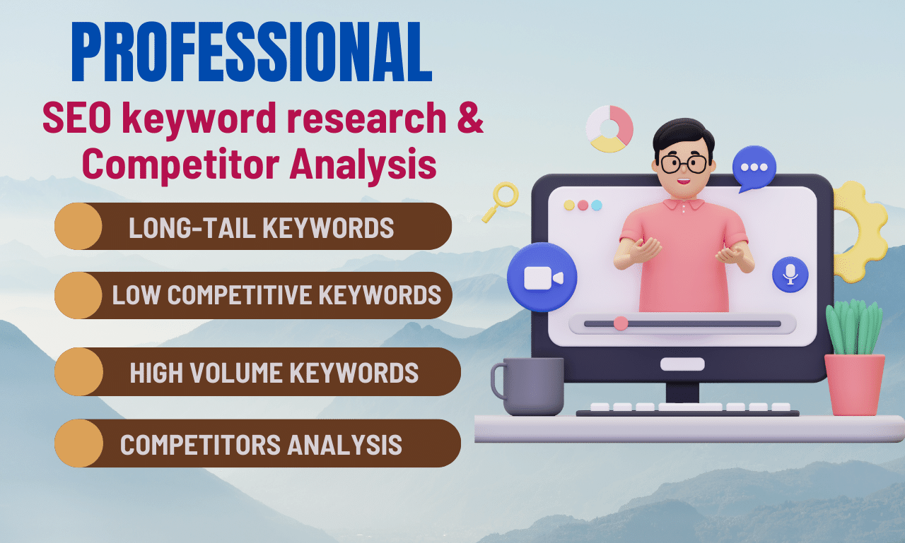 I will do SEO keyword research, competitor analysis for your website