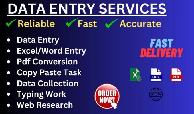 I will do data entry, online research, copy paste, and web scraping