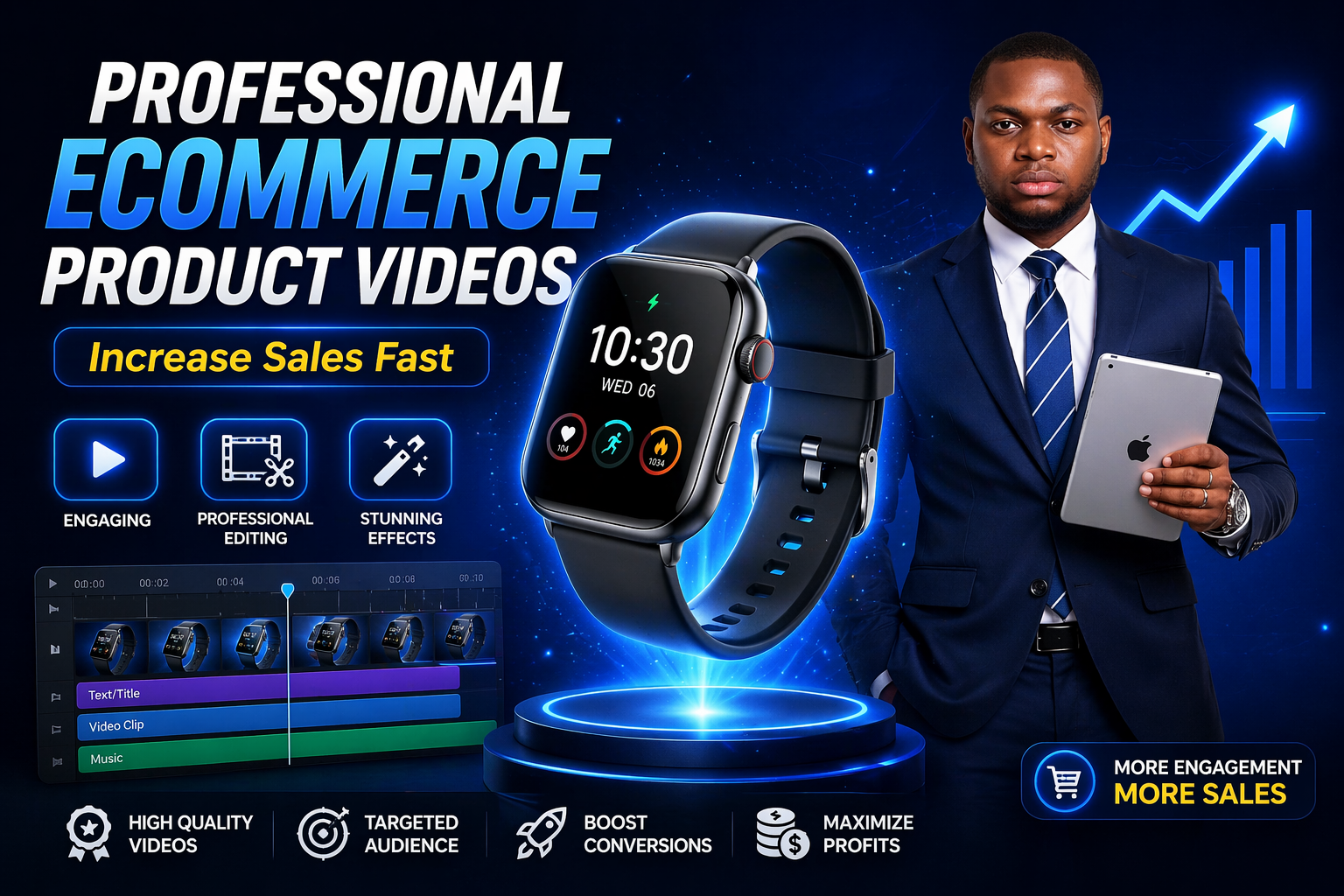 I Will Create High-Converting commercials Ads for Shopify, eBay, Etsy & Drophipping Products