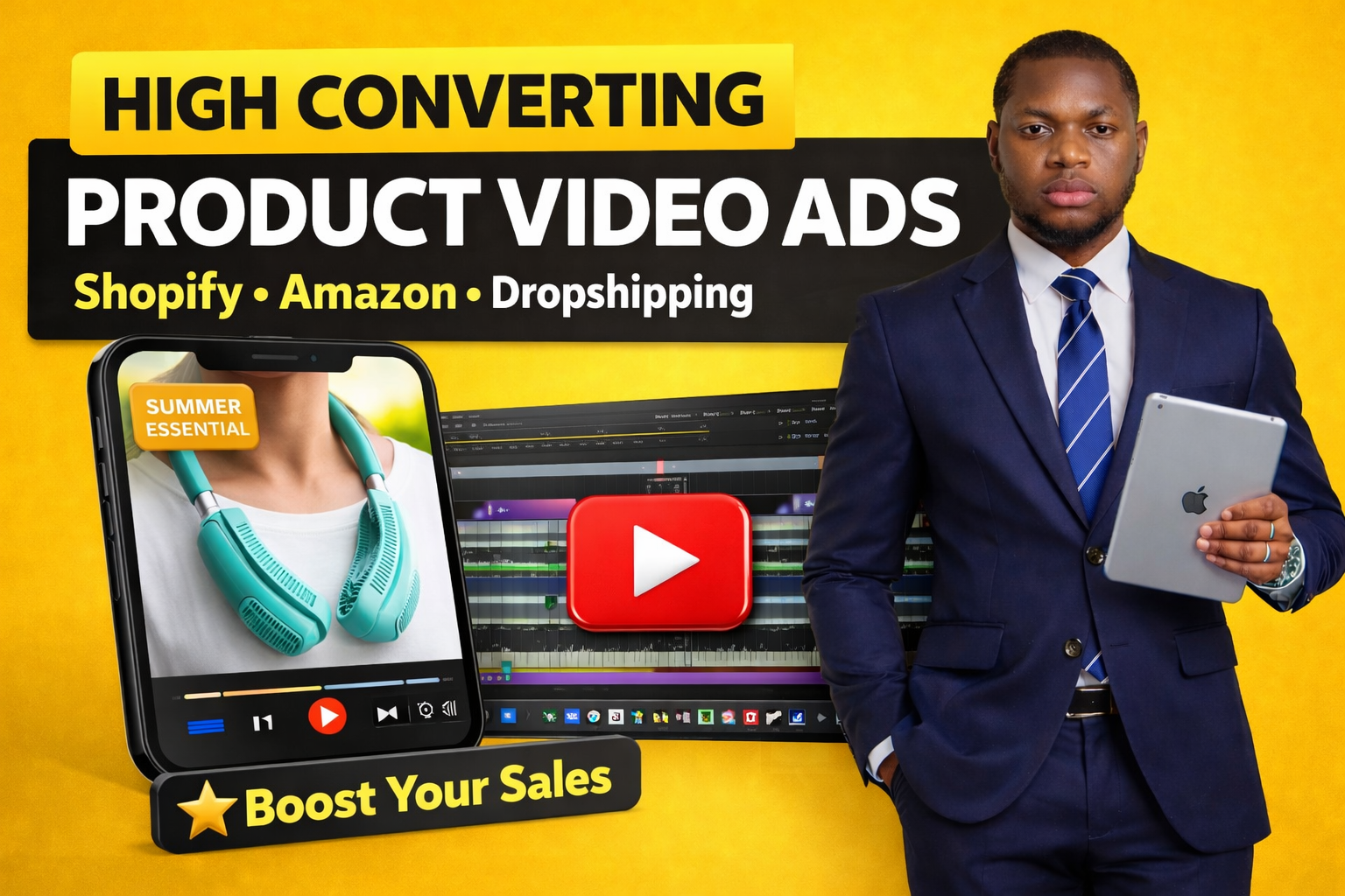 I Will Create High-Converting commercials Ads for Shopify, eBay, Etsy & Drophipping Products