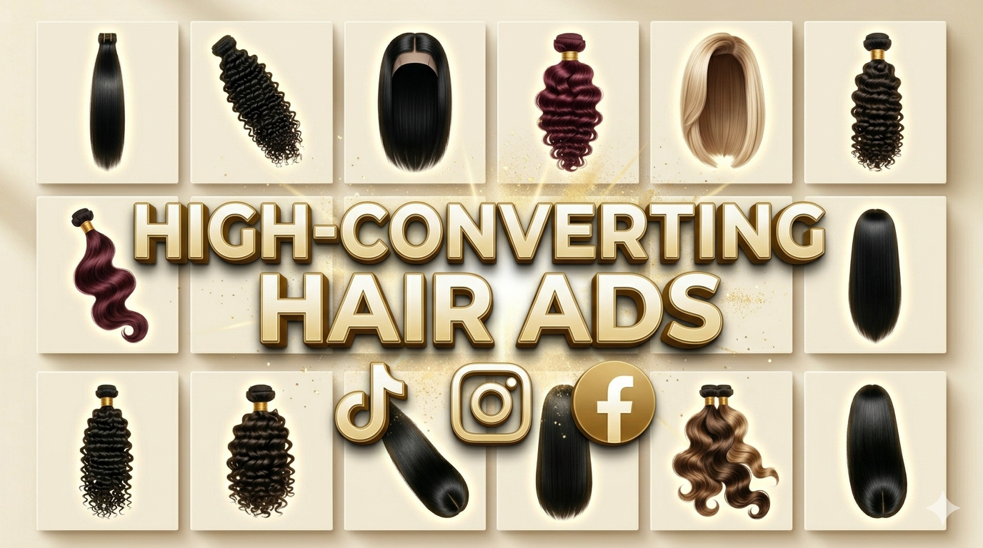I will create high-converting hair extensions and wigs video ads that boost your sales fast