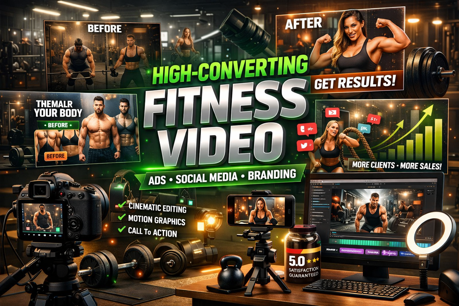 I will Create Powerful Gym Advertising Commercial That Convert View's into Clients