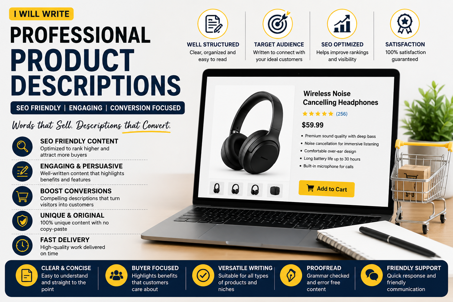 I will write product descriptions for online stores