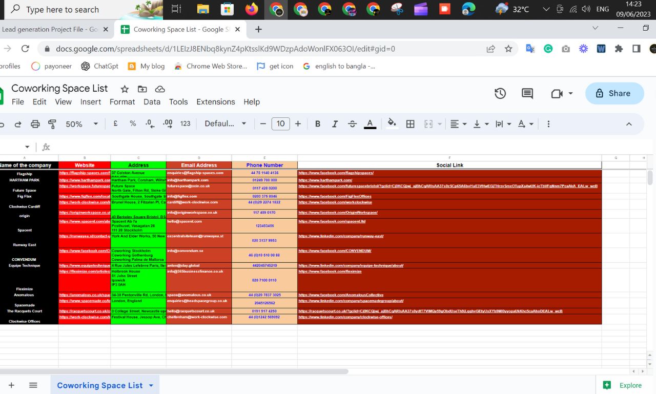 I'll perform data input and online research. 