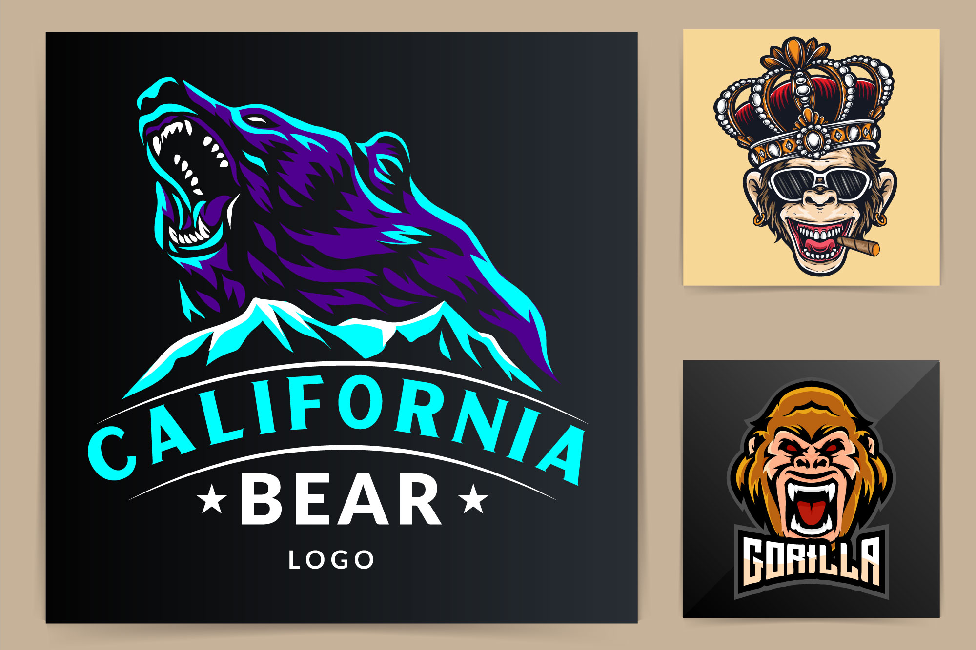 I will do luxury lion gorilla wolf etc logo for you
