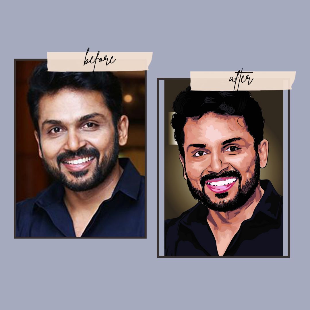 I will draw cartoon vector portrait from your photo