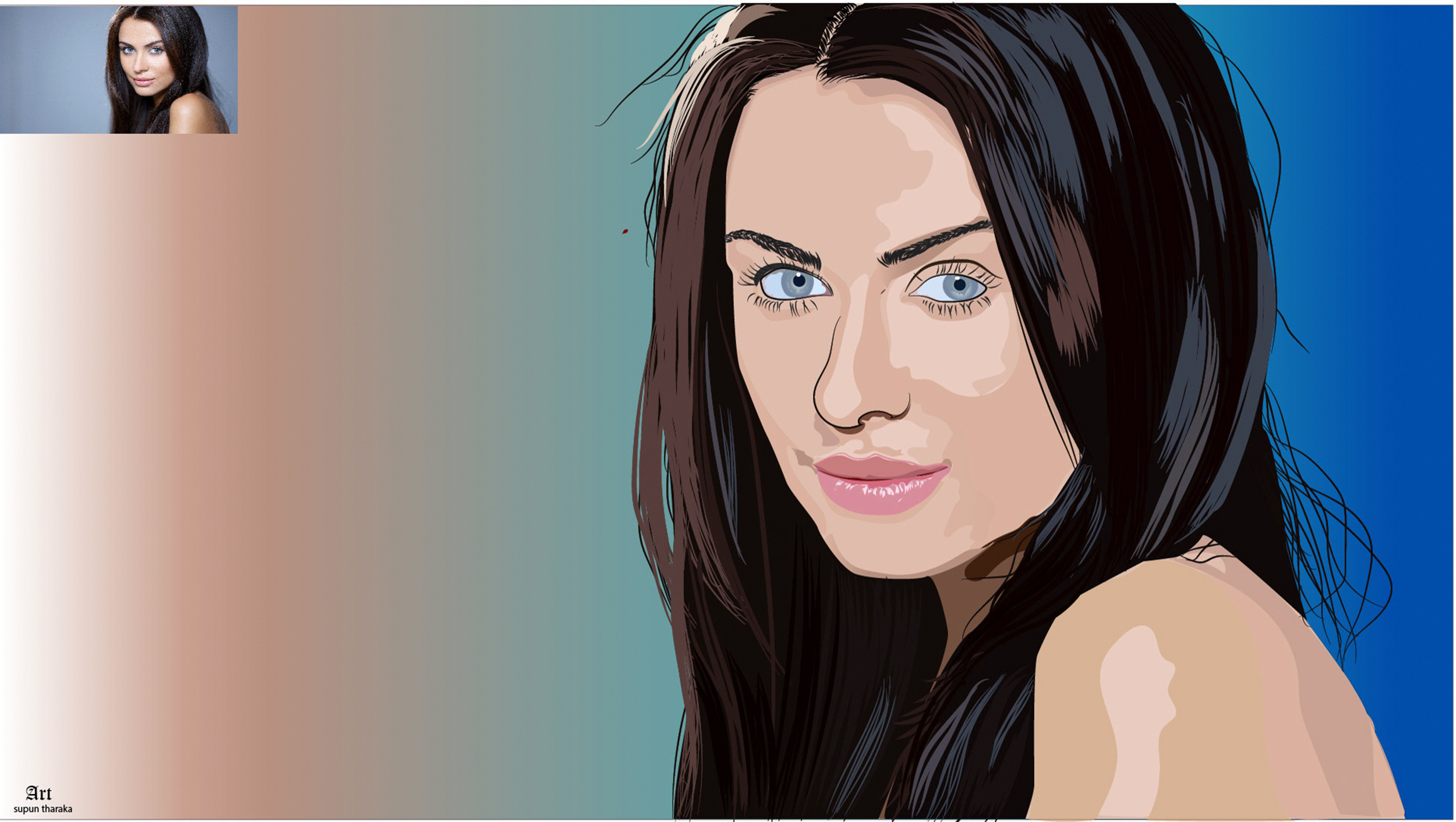 I will draw cartoon vector portrait from your photo