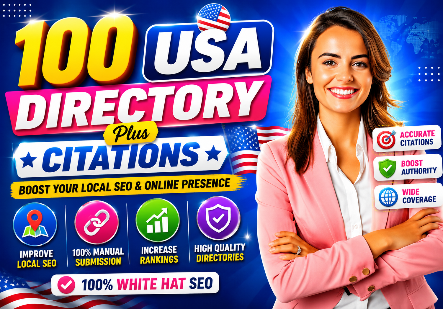I will do 100 high authority au business citations for local SEO
