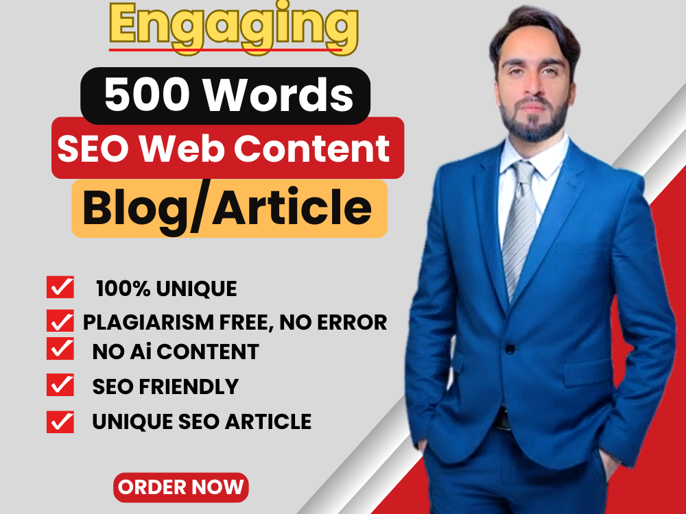 Write a unique 5 * 500 word article on the topic of your keyword