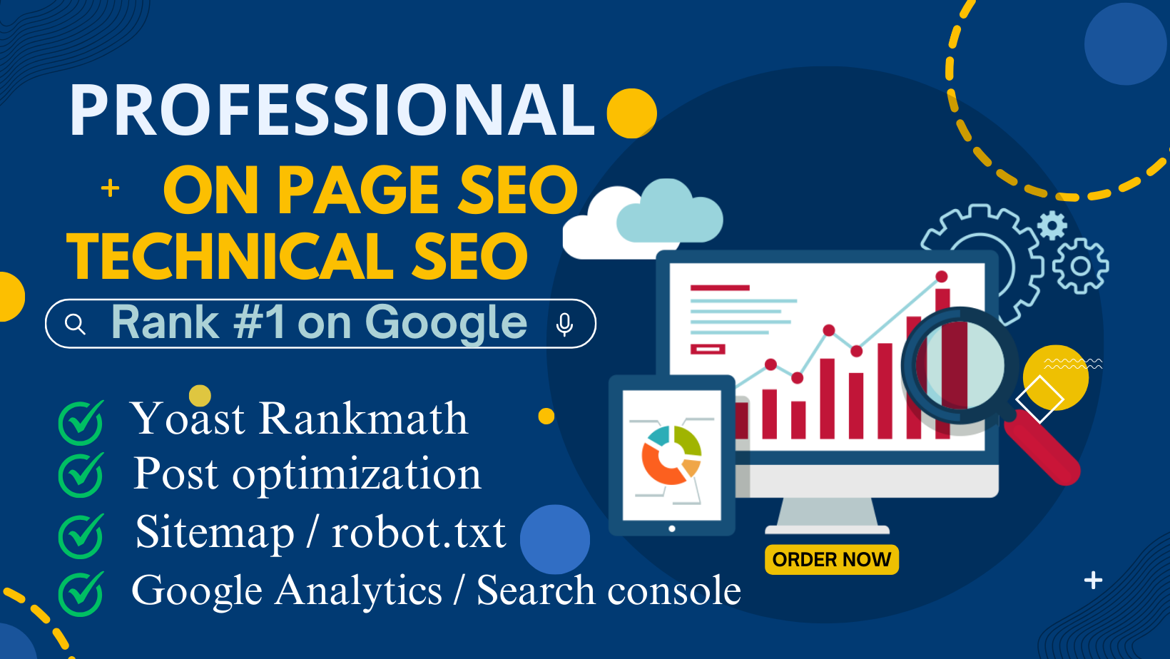 I will do onpage SEO and technical optimization using yoast rankmath