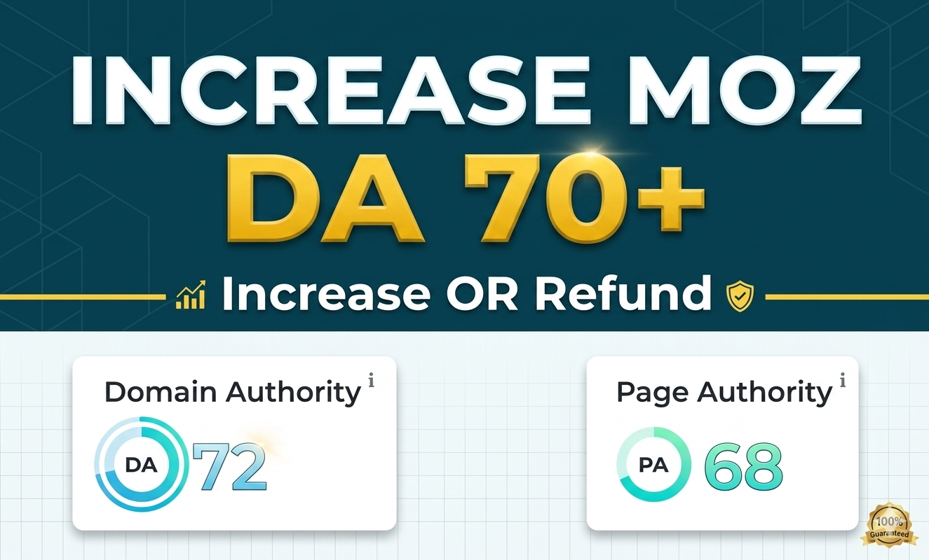 I Will Increase Your Website Domain Authority DA to 7...
