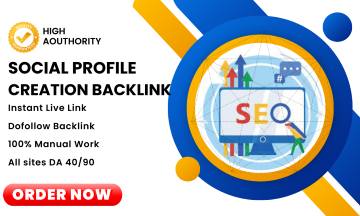 I will do 85 dofollow profile creation linkbuilding in high da sites