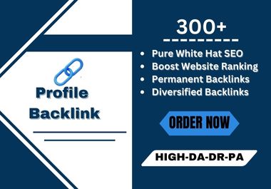  Create 300+ High Quality SEO backlinks for your website ranking.