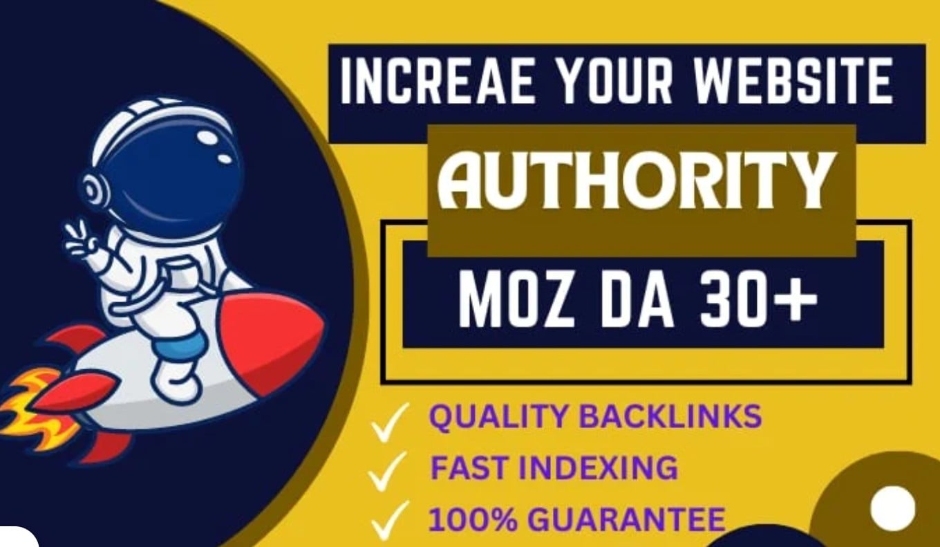 I will increase moz da, increase domain authority, increase da pa 30