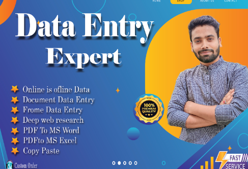I will do data entry Virtual assistant for data entry...