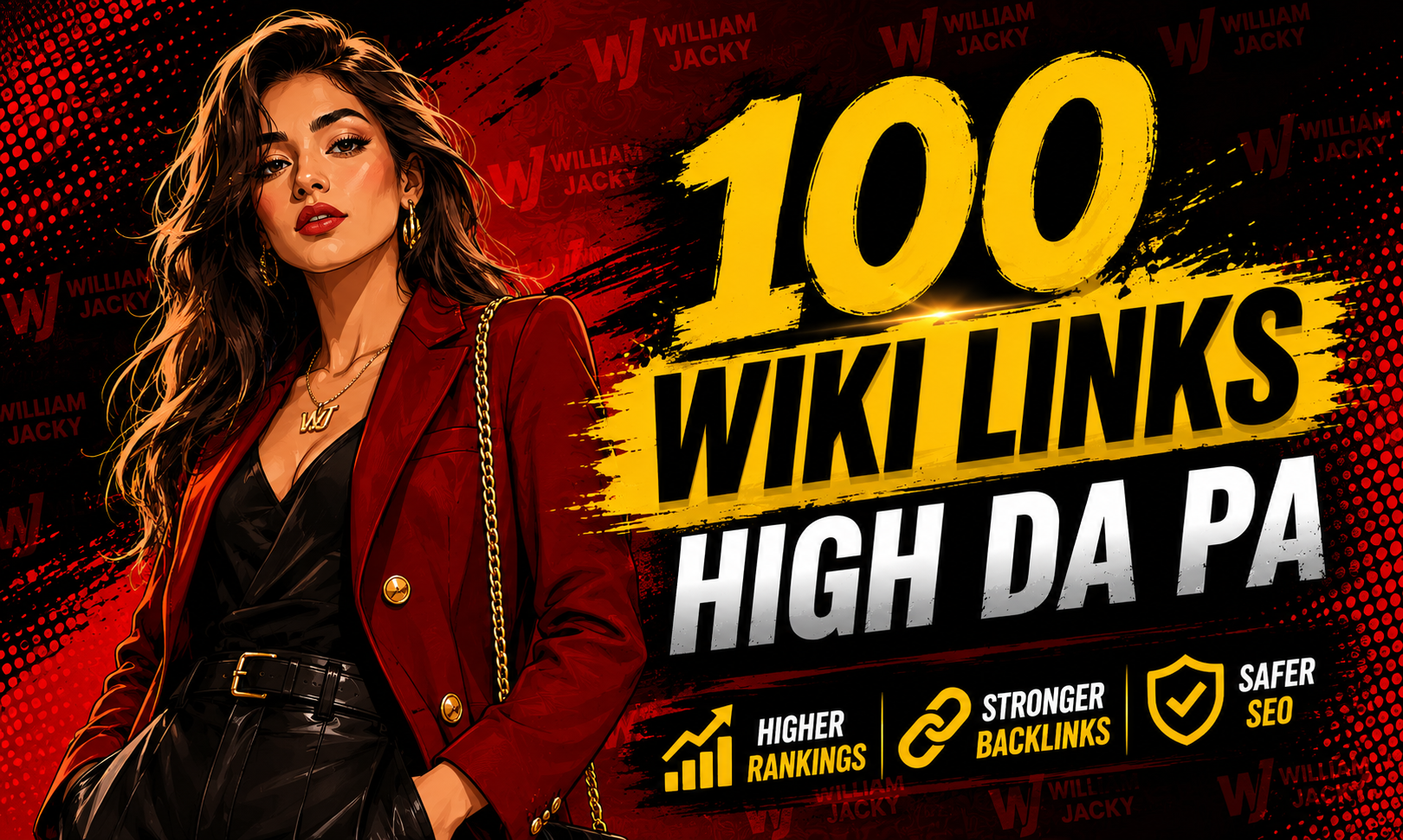 100 wiki backlinks High DA PA link building white hat SEO