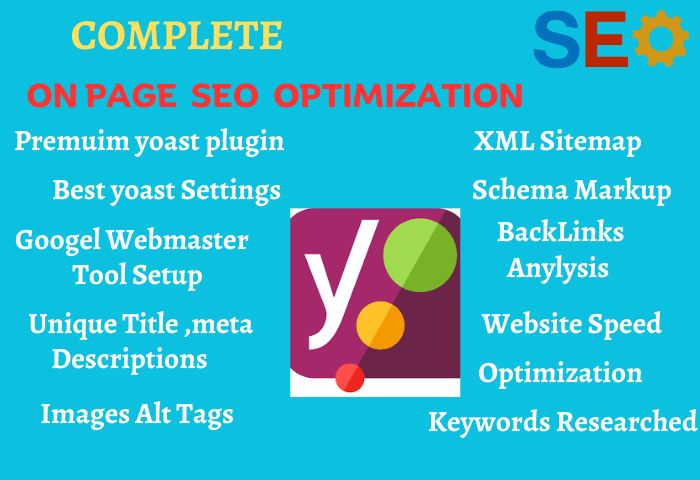 I will complete wordpress onpage yoast or rank math SEO optimization service, meta tags