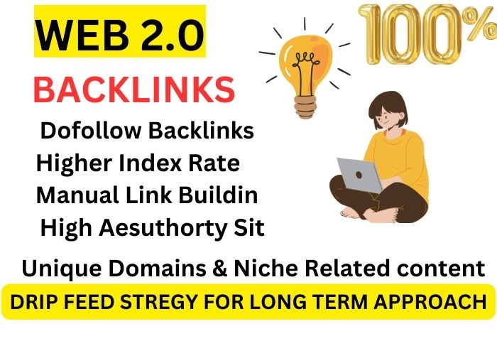 I will do dofollow web 2 0 backlinks from different articles whitehat SEO